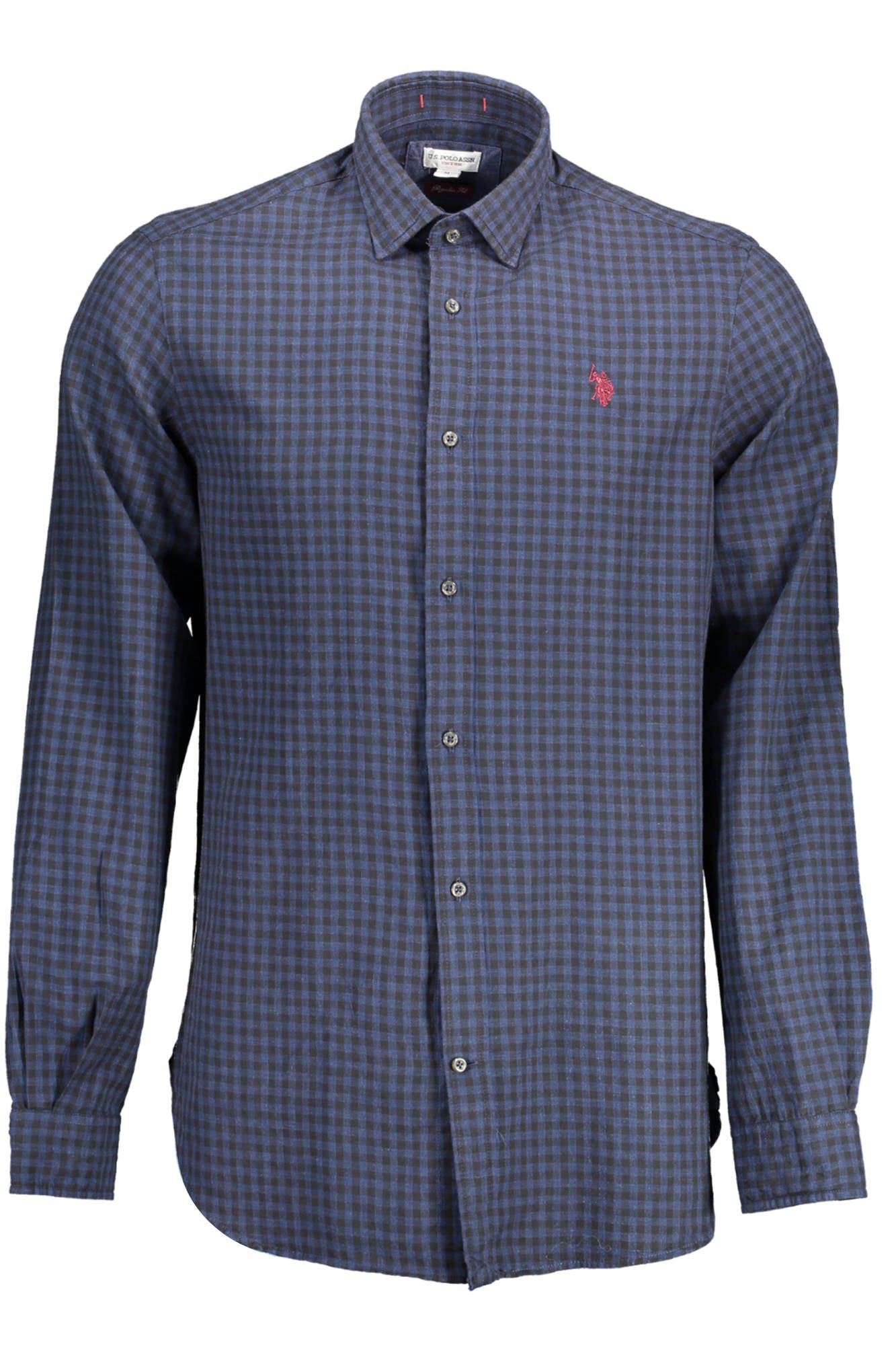 US POLO SHIRT LONG SLEEVE MEN BLUE