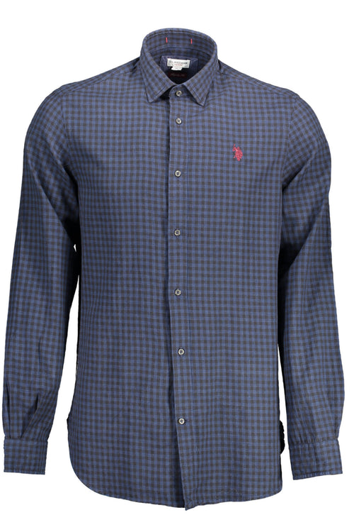 US POLO SHIRT LONG SLEEVE MEN BLUE