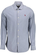 US POLO SHIRT LONG SLEEVE MEN BLUE