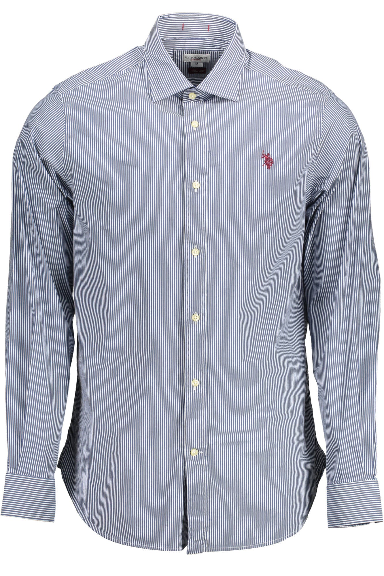 US POLO SHIRT LONG SLEEVE MEN BLUE