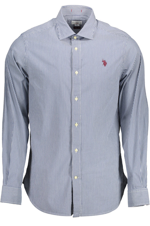 US POLO SHIRT LONG SLEEVE MEN BLUE