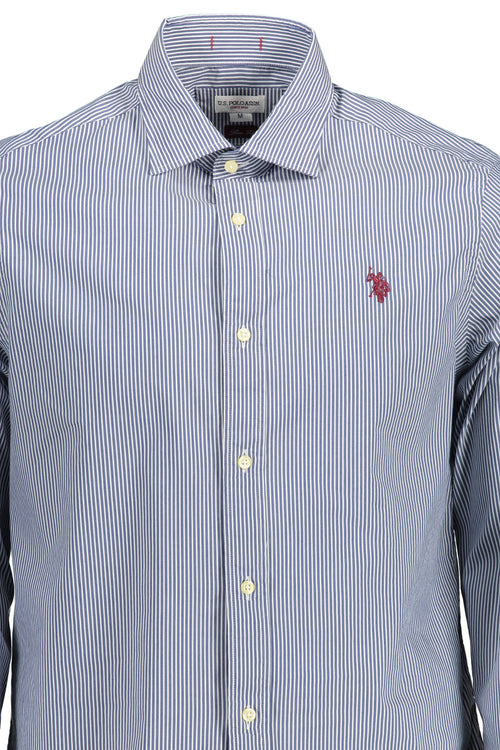 US POLO SHIRT LONG SLEEVE MEN BLUE