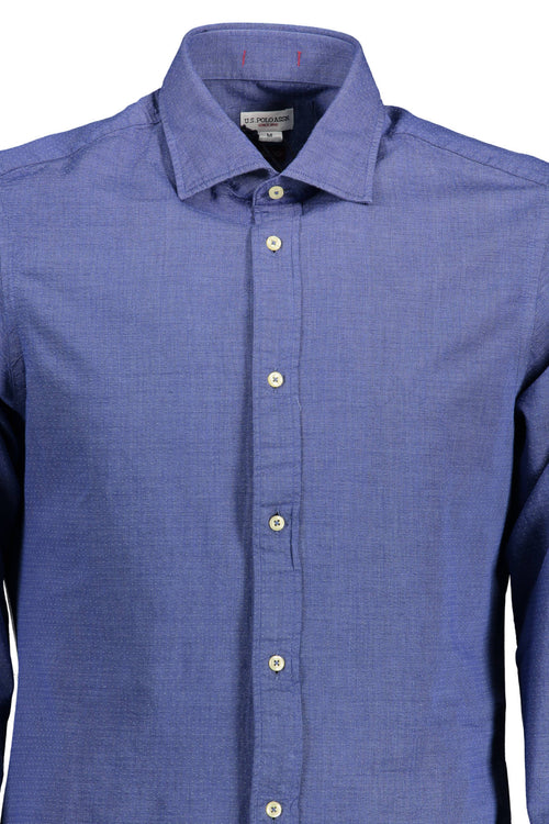 US POLO SHIRT LONG SLEEVE MEN BLUE