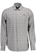 US POLO SHIRT LONG SLEEVE MEN GREY
