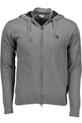 US POLO CARDIGAN MAN GRAY