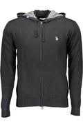 US POLO CARDIGAN MEN BLACK
