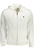 US POLO SWEATSHIRT WITH ZIP WHITE MAN