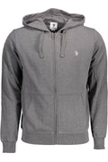 US POLO SWEATSHIRT WITH ZIP GRAY MAN