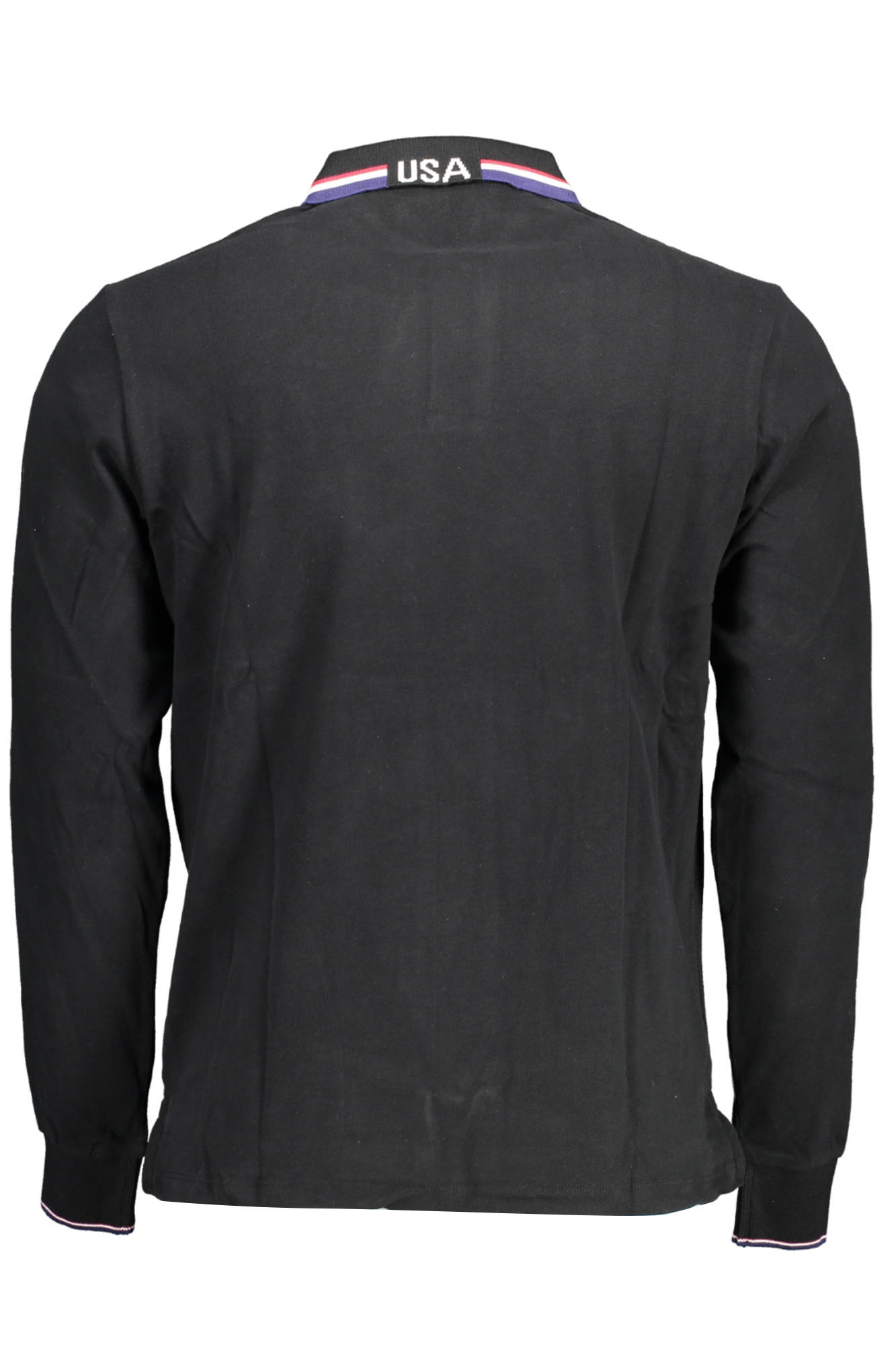 US POLO MEN'S LONG SLEEVED POLO BLACK